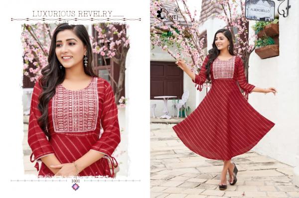 Kinti Laheriya Fancy Wear Rayon Anarkali Kurti Collection